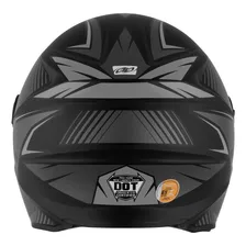 Capacete protork r8 motocicleta fechado plata Foto mini  2