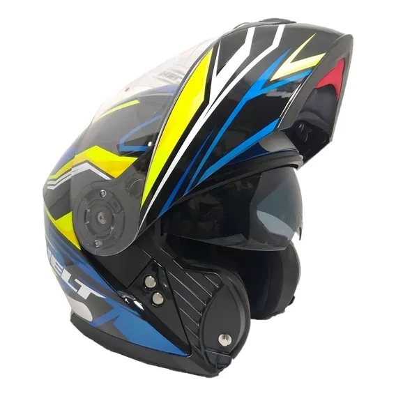 Capacete Robocop Helt Hippo Glass Ímola C/ Óculos Azul Tamanho do capacete 62 Foto 1