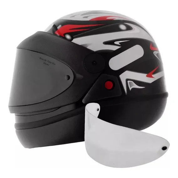 Capacete San Marino Taurus Automatico Motociclista Motoqueir Cor Preto Desenho Tradicional Tamanho do capacete 62 Foto 1