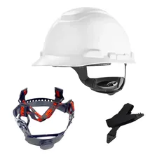 Capacete Segurança 3m H700 Catraca + Jugular Engenheiro Obra Cor Branco Foto  mini 1
