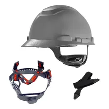 Capacete Segurança 3m H700 Catraca + Jugular Engenheiro Obra Cor Cinza Foto  mini 1