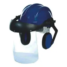 Capacete Segurança Protetor Facial E Abafador Plasticor Foto mini 1