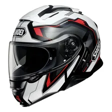 Capacete Shoei Neotec 2 Respect Tc-1 Branco Vermelho Foto  mini 1