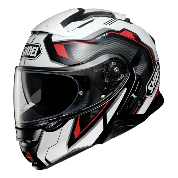 Capacete Shoei Neotec 2 Respect Tc-1 Branco Vermelho Foto 1