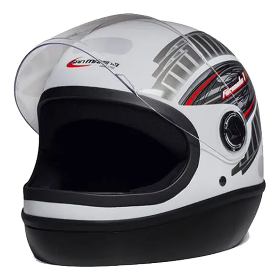 Capacete Taurus San Marino Grafic Branco Tamanho 62 Foto 1