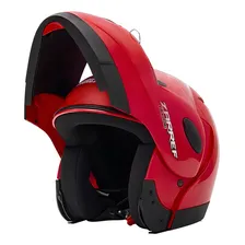 Capacete Taurus Zarref V4 Escamoteável Retrátil Robocop Cor Vermelho Tamanho do capacete 56 Foto mini 1