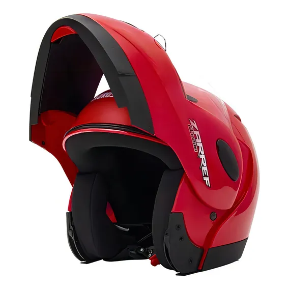 Capacete Taurus Zarref V4 Escamoteável Retrátil Robocop Cor Vermelho Tamanho do capacete 56 Foto 1