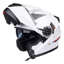 Capacete Texx Branco Escamoteável Robocop Articulado Gladiator Viseira Solar Interna Foto mini 1