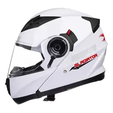 Capacete Texx Branco Escamoteável Robocop Articulado Gladiator Viseira Solar Interna Foto mini 2