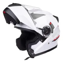 Capacete Texx Branco Escamoteável Robocop Articulado Gladiator Viseira Solar Interna Foto mini 3