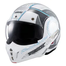 Capacete Texx Stratos Topographic Articulado Robocop Cor Branco Tamanho do capacete 56 Foto mini  3