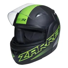 Capacete Zarref V5 Neon Preto Fosco / Verde Robocop Tam 56 Foto mini  3