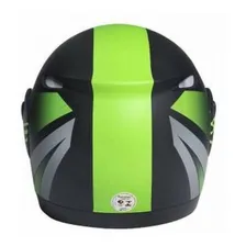Capacete Zarref V5 Neon Preto Fosco / Verde Robocop Tam 56 Foto mini 4