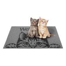 Capacho Tapete De Entrada Vinil Welcome Gato 40x60cm Kapazi Foto mini 1