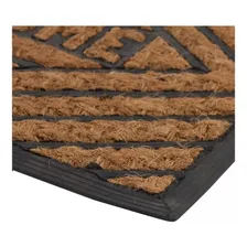 Capacho Tapete Panama Welcome 40x60cm Borracha Fibra De Coco Cor Preto Com Marrom Foto mini 4