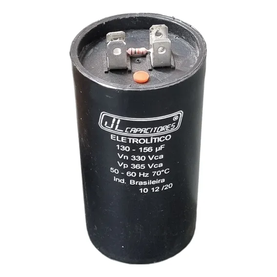 Capacitor 130-156uf 330vac Eletrolítico P/ Partida De Motor Foto 1