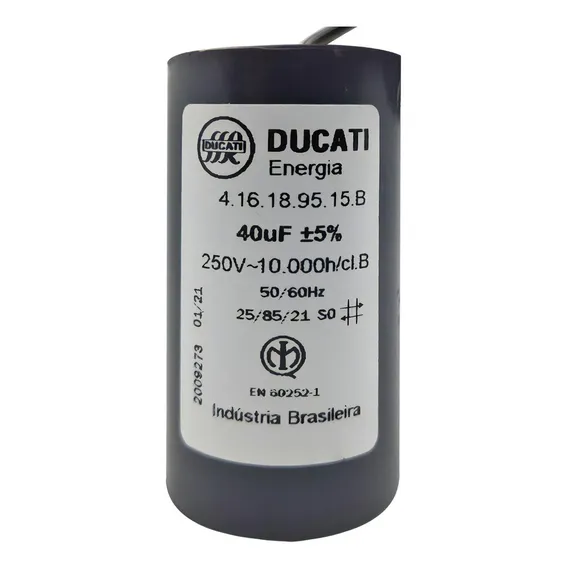 Capacitor 40uf 250vac Para Portão Eletrônico Ducati Foto 1