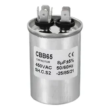 Capacitor de 2 terminais Cbb65 8uf Ac 450v Foto mini 2