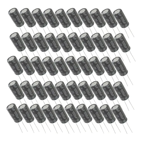 Capacitor Eletrolítico 1000uf 25v - 50 Peças Foto 1