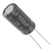 Capacitor Eletrolítico 1000uf 25v - 50 Peças Foto mini 3