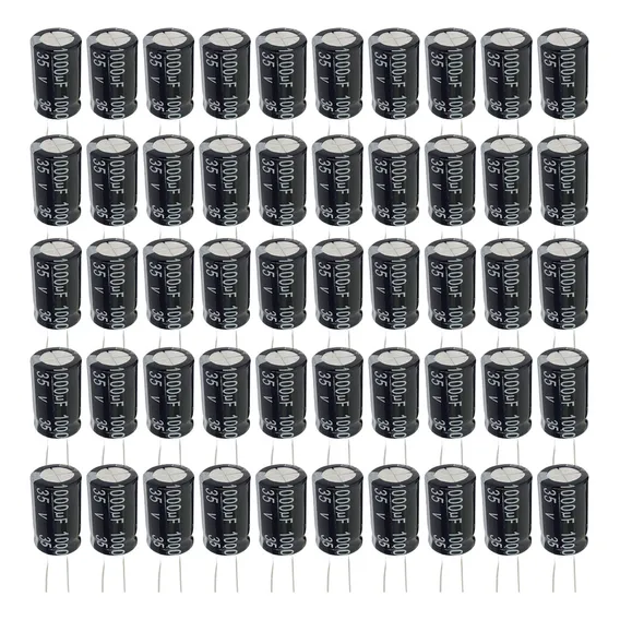 Capacitor Eletrolítico 1000uf 35v - 50 Peças Foto 1