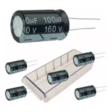 Capacitor Eletrolitico 100uf X 160v (5 Peças) 105c Foto mini 1