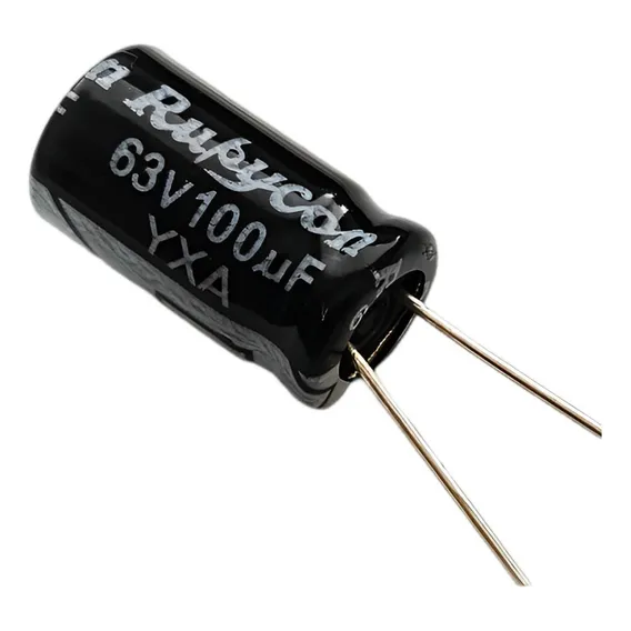 Capacitor Eletrolítico 100uf X 63v 105° Kit Com 10 Peças Foto 1