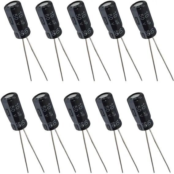 Capacitor Eletrolítico 10uf 50v - 10 Peças Foto 1