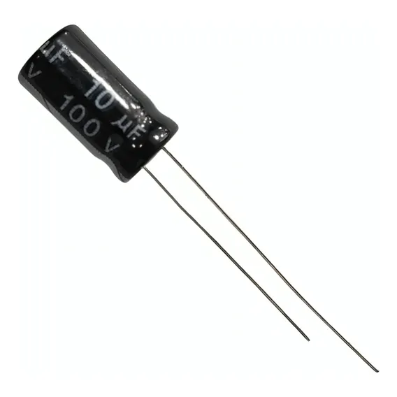 Capacitor Eletrolitico 10uf X 100v (20 Peças) 105º - 10x100 Foto 1