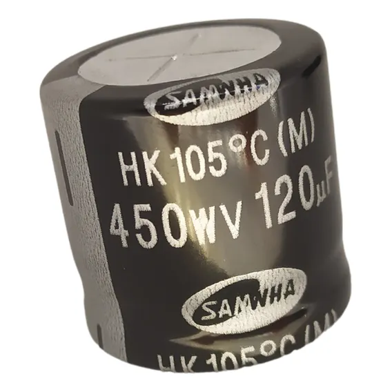 Capacitor Eletrolítico 120uf X 450v 105 Graus - 5 Peças Foto 1