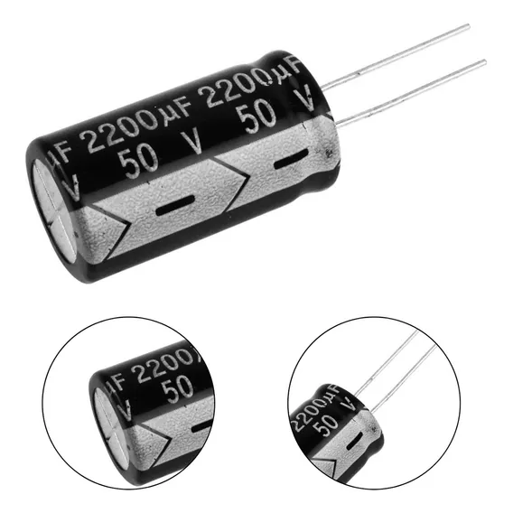 Capacitor Eletrolítico 2200uf 50v - 10 Peças Foto 1