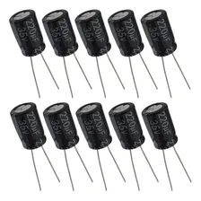 Capacitor Eletrolítico 220uf 35v - 10 Peças Foto  mini 1