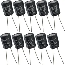 Capacitor Eletrolítico 220uf 50v - 10 Peças Foto  mini 1