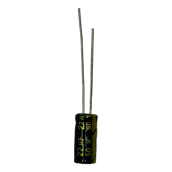 Capacitor Eletrolítico 22uf 50v 5x11mm Foto 1
