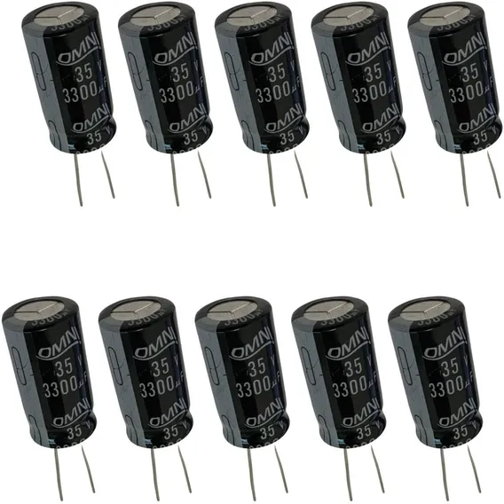 Capacitor Eletrolítico 3300uf 35v - 10 Peças Foto 1
