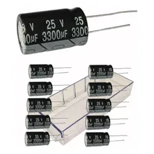 Capacitor Eletrolítico 3300uf X 25v (10 Peças) Foto  mini 1
