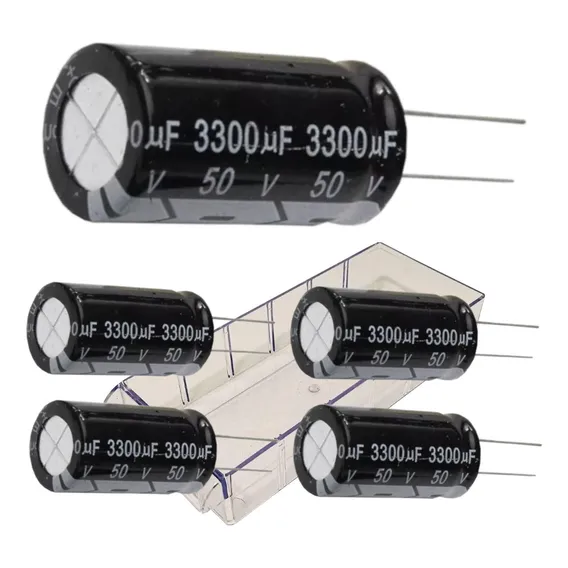 Capacitor Eletrolítico 3300uf X 50v (4 Peças) 3300x50 Foto 1