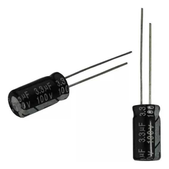 Capacitor Eletrolitico 3,3uf X 100v (6 Peças) 105 Foto 1