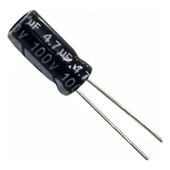 Capacitor Eletrolitico 4,7uf X 100v (50 Peças) 105° 4,7x100 Foto 1