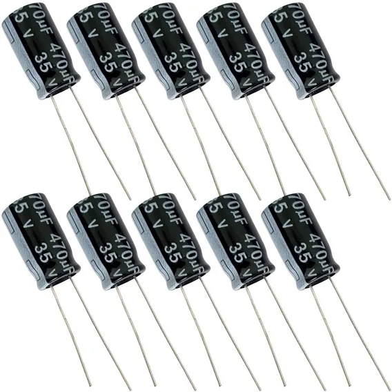 Capacitor Eletrolítico 470uf 35v - 10 Peças Foto 1