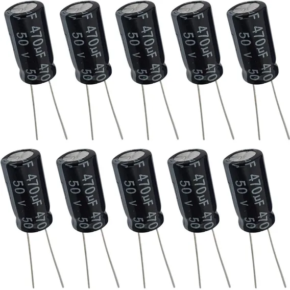 Capacitor Eletrolítico 470uf 50v - 10 Peças Foto 1