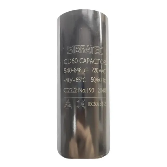 Capacitor Eletrolitico De Partida 220v 540 - 648uf Sibratec Foto 1
