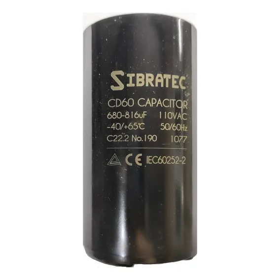 Capacitor Eletrolitico De Partida 680 - 816uf 110v Foto 1
