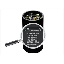 Capacitor eletrolítico Jl Capacitores 340 408 220V CAPACITOR ELETROLITICO Foto mini 1