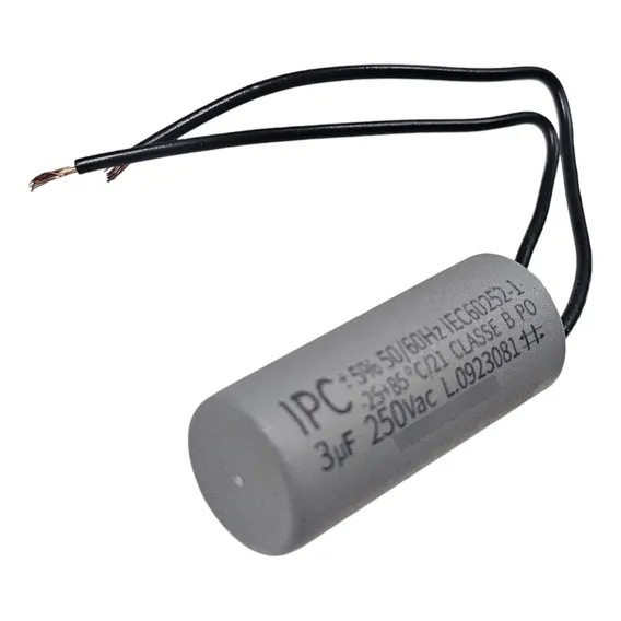 Capacitor Para Ventilador De Teto Com 2 Fios 3uf 220v 250vac 250 Vac Foto 1