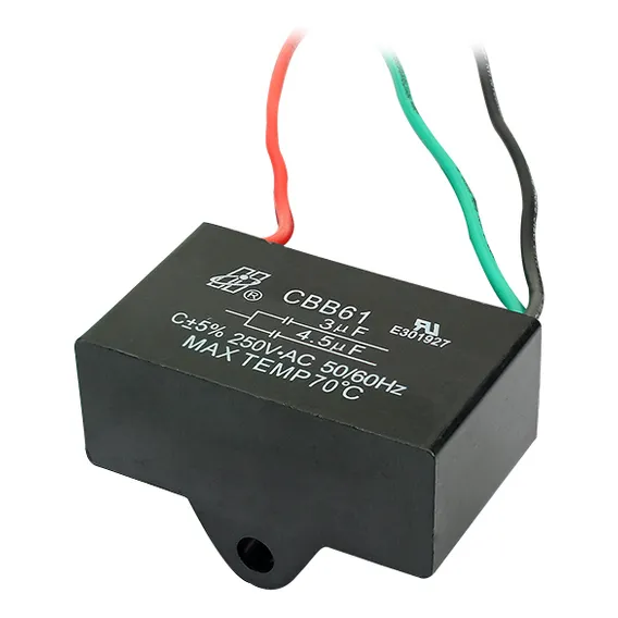 Capacitor Partida 3 Fios 4,5uf + 3uf - 250v Foto 1