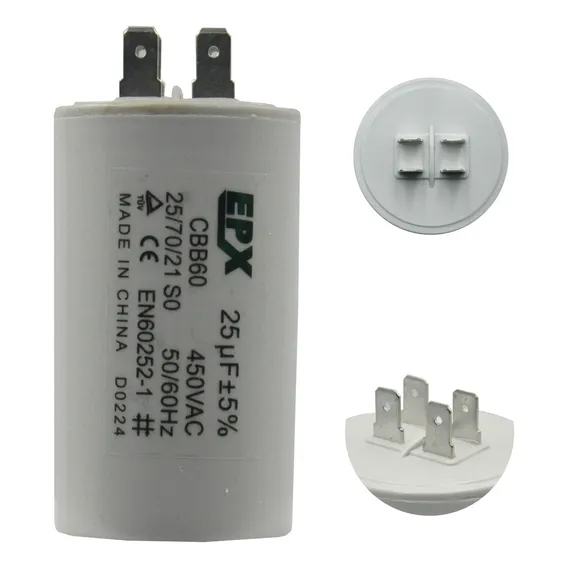 Capacitor Permanente 25uf 450v Epx (c/terminal) Foto 1