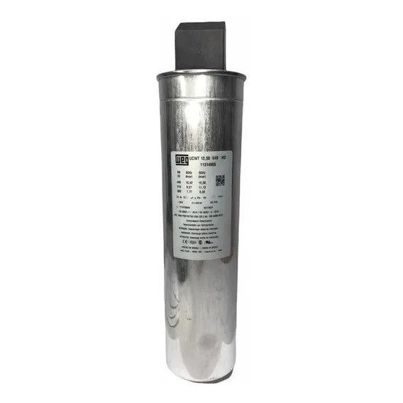 Capacitor Trifásico Weg 12,5kvar 440v Ucwt12,5v49n22hd Foto 1