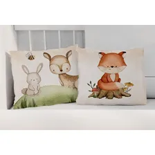 Capas E Lençol Infantil Bosque 100% Algodão - Capalç374 Foto mini 3