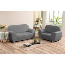 Capas Para Sofás 2 E 3 Lugares Cor Cinza. Ibitex Capa para Sofá Foto mini  3